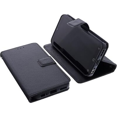 foto-kontor Beschermhoes met klep compatibel met Emporia Smart 7 Lite / 7 Mini / ME7 Zwart Boekstijl Flip case Standfunctie Voor mobiele telefoon foto-kontor Beschermhoes met klep compatibel met Emporia Smart 7 Lite / 7 Mini / ME7 Zwart Boekstijl Flip case Standfunctie Voor mobiele telefoon
