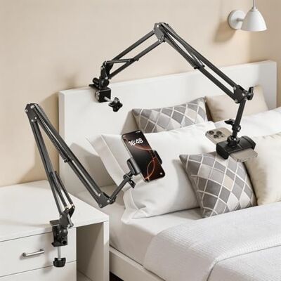 Dcceeo Mobiele bedhouder, telefoonhouder met scharnierarm, mobiele telefoonhouders voor bed, bureau, mobiele houder, flexibele klem voor iPhone, Samsung, Huawei, smartphone van 4 tot 7 inch Dcceeo Mobiele bedhouder, telefoonhouder met scharnierarm, mobiele telefoonhouders voor bed, bureau, mobiele houder, flexibele klem voor iPhone, Samsung, Huawei, smartphone van 4 tot 7 inch