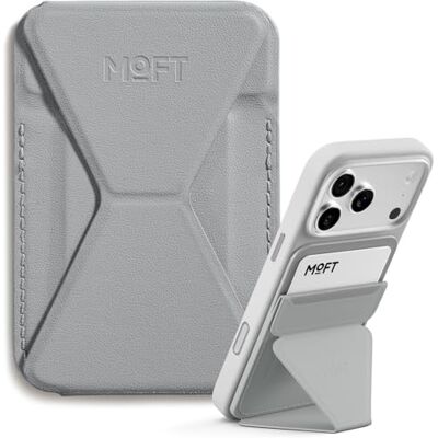 MOFT Magnetische portemonneehouder compatibel met iPhone 17/16/15/14/13/12, hoekinstelling en MOVAS telefoonhouder compatibel met MagSafe, cement MOFT Magnetische portemonneehouder compatibel met iPhone 17/16/15/14/13/12, hoekinstelling en MOVAS telefoonhouder compatibel met MagSafe, cement