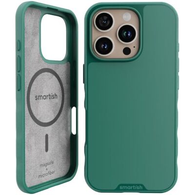 Smartish Gripmunk Slanke en lichte magnetische beschermhoes met microvezelvoering voor iPhone 16 Pro, compatibel met MagSafe, groen (So Jaded) Smartish Gripmunk Slanke en lichte magnetische beschermhoes met microvezelvoering voor iPhone 16 Pro, compatibel met MagSafe, groen (So Jaded)