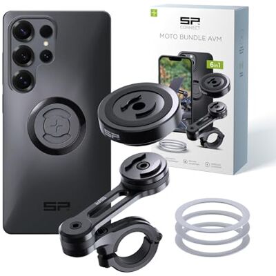 SP CONNECT Motorset met anti-vibratiemodule, SPC+, compatibel met Samsung S25 Ultra, telefoonhouder voor motorfiets, bromfiets, gadgethouder voor GPS SP CONNECT Motorset met anti-vibratiemodule, SPC+, compatibel met Samsung S25 Ultra, telefoonhouder voor motorfiets, bromfiets, gadgethouder voor GPS