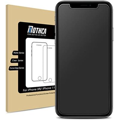 Mothca Mat gehard glas voor iPhone 11 en iPhone XR, 9H hardheid, anti-reflectie en anti-vingerafdruk, montage zonder luchtbellen, 1 stuk Mothca Mat gehard glas voor iPhone 11 en iPhone XR, 9H hardheid, anti-reflectie en anti-vingerafdruk, montage zonder luchtbellen, 1 stuk