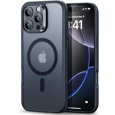 ESR Beschermhoes voor iPhone 16 Pro Max, transparant, mat, compatibel met MagSafe, bescherming van militaire kwaliteit, klassieke serie, mat zwart ESR Beschermhoes voor iPhone 16 Pro Max, transparant, mat, compatibel met MagSafe, bescherming van militaire kwaliteit, klassieke serie, mat zwart