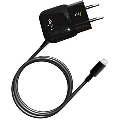 Puro MTCAPLT2BLK Lightning-oplader, 2,1 A, zwart Puro MTCAPLT2BLK Lightning-oplader, 2,1 A, zwart