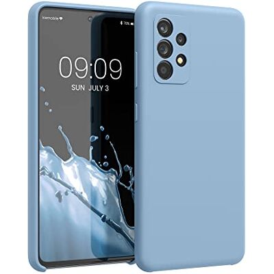 kwmobile telefoonhoesje compatibel met Samsung Galaxy A52 / A52 5G / A52s 5G Hoesje met siliconen coating Smartphone case in duifblauw kwmobile telefoonhoesje compatibel met Samsung Galaxy A52 / A52 5G / A52s 5G Hoesje met siliconen coating Smartphone case in duifblauw