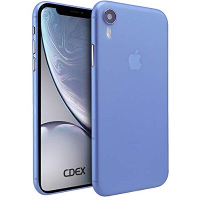 doupi Beschermhoes voor iPhone Xr (iPhone 10r) 6,1 inch, ultradun, mat, schokbestendig, blauw doupi Beschermhoes voor iPhone Xr (iPhone 10r) 6,1 inch, ultradun, mat, schokbestendig, blauw