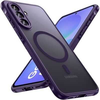 Verco Hoesje voor Samsung Galaxy A37 5G, magnetisch, mat, schokbestendig, compatibel met draadloos opladen QI, dun, paars Verco Hoesje voor Samsung Galaxy A37 5G, magnetisch, mat, schokbestendig, compatibel met draadloos opladen QI, dun, paars