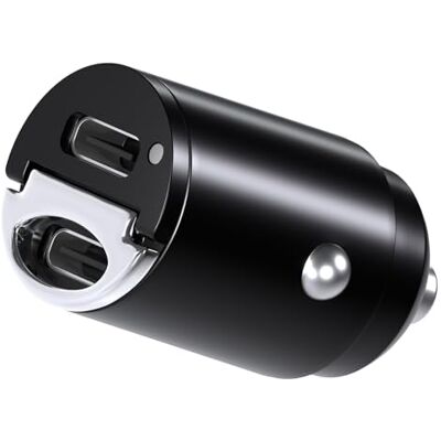 MMOBIEL Dubbele USB-C-adapter voor autolader 45 W sigarettenaansteker USB snel opladen compacte autolader USB-oplader compatibel met iPhone 17 16 15 14 Pro Max, Samsung S26 S25 S24 MMOBIEL Dubbele USB-C-adapter voor autolader 45 W sigarettenaansteker USB snel opladen compacte autolader USB-oplader compatibel met iPhone 17 16 15 14 Pro Max, Samsung S26 S25 S24