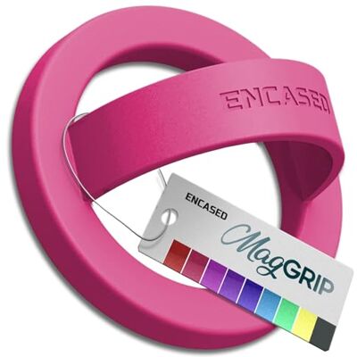 ENCASED Magnetische telefoongreepring (compatibel met MagSafe) van dunne siliconen met vingerlus voor iPhone (donkerroze) ENCASED Magnetische telefoongreepring (compatibel met MagSafe) van dunne siliconen met vingerlus voor iPhone (donkerroze)