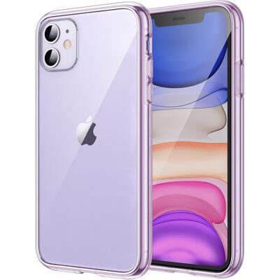 JETech Hoesje voor iPhone 11 (2019), 6,1 Inch, Schokabsorptie Transparant Bumper Case, Anti Krasvrije Achterkant (Paars) Anti-Jaunissement, Antichoc, Dos PC Rigide Résistant aux Rayures, Étui Housse Bumper en TPU Transparent Durable JETech Hoesje voor iPhone 11 (2019), 6,1 Inch, Schokabsorptie Transparant Bumper Case, Anti Krasvrije Achterkant (Paars) Anti-Jaunissement, Antichoc, Dos PC Rigide Résistant aux Rayures, Étui Housse Bumper en TPU Transparent Durable