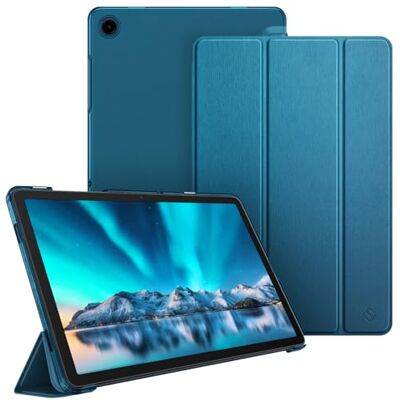 FINTIE Beschermhoes voor Samsung Galaxy Tab A11 Plus (A11+)/Tab A9 Plus (A9 Transparante matte beschermhoes, harde hoes, dunne en lichte hoes, donkerblauw FINTIE Beschermhoes voor Samsung Galaxy Tab A11 Plus (A11+)/Tab A9 Plus (A9 Transparante matte beschermhoes, harde hoes, dunne en lichte hoes, donkerblauw