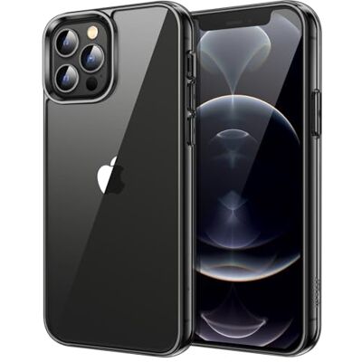 JETech Case voor iPhone 12 Pro Max 6,7-inch, Schokbestendige Bumper Hoesje, Anti-Krassen Clear Terug (Zwart) JETech Case voor iPhone 12 Pro Max 6,7-inch, Schokbestendige Bumper Hoesje, Anti-Krassen Clear Terug (Zwart)