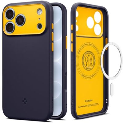 Spigen Hoesje voor de iPhone 17 Pro Max, Nano Pop MagFit, levendige kleuren, blauw bosbes Bleu Myrtille, Compatible avec MagSafe, Design bicolore, Vibrant Colors, Toucher Doux et Soyeux Technologie Air Cushion. Spigen Hoesje voor de iPhone 17 Pro Max, Nano Pop MagFit, levendige kleuren, blauw bosbes Bleu Myrtille, Compatible avec MagSafe, Design bicolore, Vibrant Colors, Toucher Doux et Soyeux Technologie Air Cushion.