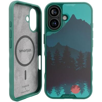 Smartish ® Gripmunk Slanke en lichte magnetische beschermhoes met microvezelvoering voor iPhone 16, compatibel met MagSafe, Moving Moutains Smartish ® Gripmunk Slanke en lichte magnetische beschermhoes met microvezelvoering voor iPhone 16, compatibel met MagSafe, Moving Moutains