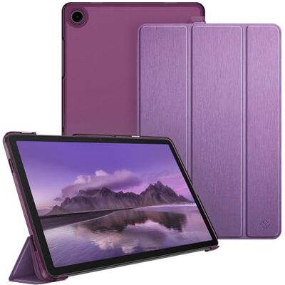 FINTIE Beschermhoes voor Samsung Galaxy Tab A11 Plus (A11+)/Tab A9 Plus (A9 Transparante matte beschermhoes, harde hoes, dunne en lichte hoes, paars FINTIE Beschermhoes voor Samsung Galaxy Tab A11 Plus (A11+)/Tab A9 Plus (A9 Transparante matte beschermhoes, harde hoes, dunne en lichte hoes, paars