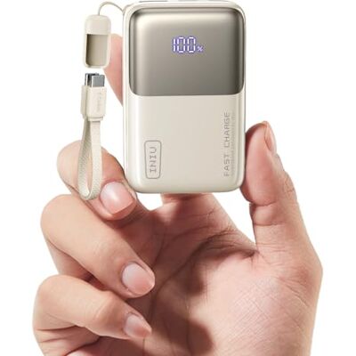 INIU Externe accu, Ultra Mini, 45 W, snel opladen, 10.000 mAh, powerbank met afneembare USBC-kabel, goedgekeurd in het vliegtuig, reisbenodigdheden, powerbank voor iPhone 17 16 Pro, Samsung, iPad, Xiaomi, wit INIU Externe accu, Ultra Mini, 45 W, snel opladen, 10.000 mAh, powerbank met afneembare USBC-kabel, goedgekeurd in het vliegtuig, reisbenodigdheden, powerbank voor iPhone 17 16 Pro, Samsung, iPad, Xiaomi, wit