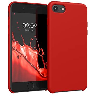 kwmobile Hoesje compatibel met Apple iPhone SE (2022) / iPhone SE (2020) / iPhone 8 / iPhone 7, zachte TPU-siliconen telefoonhoes, rood kwmobile Hoesje compatibel met Apple iPhone SE (2022) / iPhone SE (2020) / iPhone 8 / iPhone 7, zachte TPU-siliconen telefoonhoes, rood