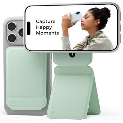 MOFT Telefoonstatief iPhone selfiestick multi-hoek iPhone-standaard lichtgewicht draagbare telefoonhouder sterke magneten veganistisch leer reisbenodigdheden mint MOFT Telefoonstatief iPhone selfiestick multi-hoek iPhone-standaard lichtgewicht draagbare telefoonhouder sterke magneten veganistisch leer reisbenodigdheden mint