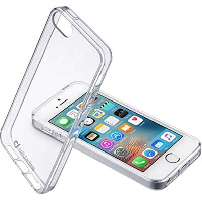 Cellular Line Clear Duo beschermhoes voor Apple iPhone 5 (harde schaal, met rubberen frame), transparant Cellular Line Clear Duo beschermhoes voor Apple iPhone 5 (harde schaal, met rubberen frame), transparant