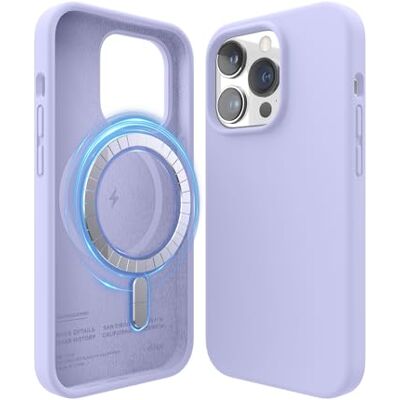 elago Magnetische siliconen beschermhoes voor iPhone 14 Pro Compatibel met MagSafe, geïntegreerde magneten, hoes van vloeibare siliconen, schokbestendig, sterke magneet (paars) elago Magnetische siliconen beschermhoes voor iPhone 14 Pro Compatibel met MagSafe, geïntegreerde magneten, hoes van vloeibare siliconen, schokbestendig, sterke magneet (paars)