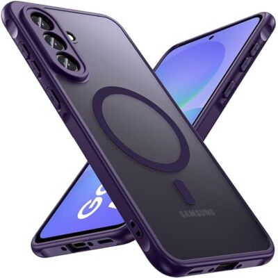 Verco Samsung Galaxy A56 5G hoes, magnetisch, Samsung A56 5G, mat, schokbestendig, compatibel met QI draadloos opladen, paars Verco Samsung Galaxy A56 5G hoes, magnetisch, Samsung A56 5G, mat, schokbestendig, compatibel met QI draadloos opladen, paars