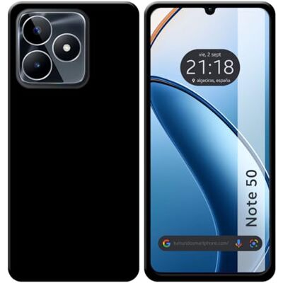 Tumundosmartphone Coque en silicone gel TPU noire pour Realme Note 50 Tumundosmartphone Coque en silicone gel TPU noire pour Realme Note 50