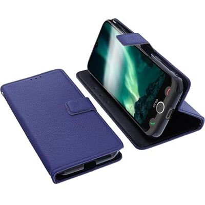 foto-kontor Beschermhoes met standaard, compatibel met Doro Aurora A30, blauw, boekstijl, mobiele telefoon beschermhoes foto-kontor Beschermhoes met standaard, compatibel met Doro Aurora A30, blauw, boekstijl, mobiele telefoon beschermhoes