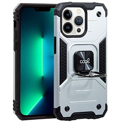 Cool beschermhoes voor iPhone 13 Pro harde schaal, ring, zilverkleurig Cool beschermhoes voor iPhone 13 Pro harde schaal, ring, zilverkleurig