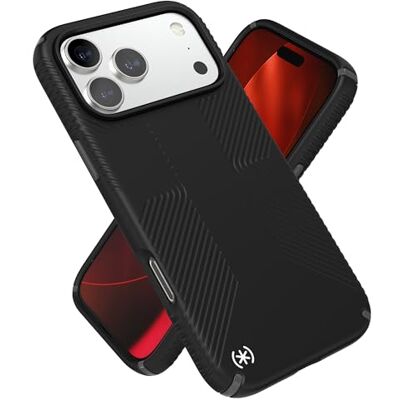 Speck PRESIDIO2 Coque Grip pour iPhone 17 Pro Max, étui de protection fin, noir/gris ardoise/blanc Speck PRESIDIO2 Coque Grip pour iPhone 17 Pro Max, étui de protection fin, noir/gris ardoise/blanc