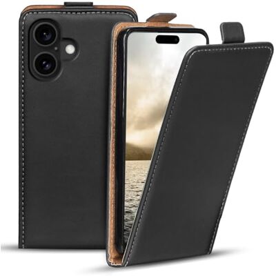 Verco Beschermhoes voor iPhone 16, flip case, verticaal, zwart Verco Beschermhoes voor iPhone 16, flip case, verticaal, zwart