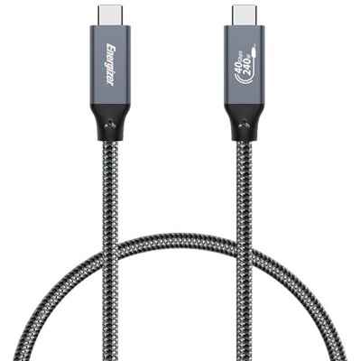 Energizer USB-C naar USB-C kabel -PD snel opladen 240W gevlochten nylon compatibel met nieuwe iPhone 15, Samsung S23 serie (80 cm) zwart/grijs Energizer USB-C naar USB-C kabel -PD snel opladen 240W gevlochten nylon compatibel met nieuwe iPhone 15, Samsung S23 serie (80 cm) zwart/grijs