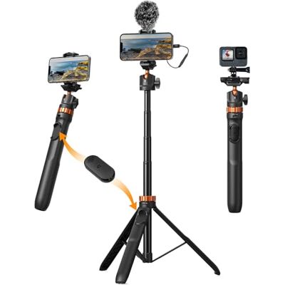 K&F CONCEPT MS08 Selfiestick, 158 cm, smartphone-statief, compatibel met Afstandsbediening compatibel met iPhone 17/16/15, DJI Osmo Pocket 3/4, GoPro Hero 13/12/11, Insta360 X5/X4, AKASO EK7000 K&F CONCEPT MS08 Selfiestick, 158 cm, smartphone-statief, compatibel met Afstandsbediening compatibel met iPhone 17/16/15, DJI Osmo Pocket 3/4, GoPro Hero 13/12/11, Insta360 X5/X4, AKASO EK7000