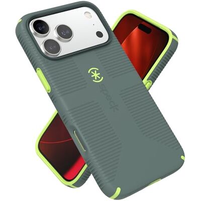 Speck CANDYSHELL Grip + MS Hoesje voor iPhone 17 Pro Max NEO DRAB/glanzend groen Dunne beschermende handgreep Valbescherming Compatibel met MagSafe Speck CANDYSHELL Grip + MS Hoesje voor iPhone 17 Pro Max NEO DRAB/glanzend groen Dunne beschermende handgreep Valbescherming Compatibel met MagSafe
