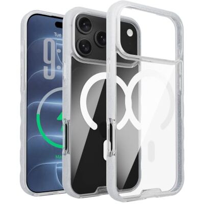 Smartish Gripmunk MagSafe beschermhoes voor iPhone 17 Pro Max, magnetisch, dun, licht, anti-vergeling, voor Apple iPhone 17 Pro Max, transparant Smartish Gripmunk MagSafe beschermhoes voor iPhone 17 Pro Max, magnetisch, dun, licht, anti-vergeling, voor Apple iPhone 17 Pro Max, transparant