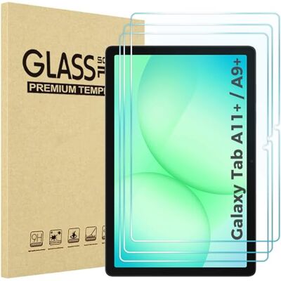 ProCase 3 gehard glas voor Galaxy Tab A9+ Plus 11 inch (SM-X210/X215/X216 Displaybeschermfolie van gehard glas in HD-kwaliteit 9H voor Tab A11+ 2025 / A9+ 5G 11 inch 2023 ProCase 3 gehard glas voor Galaxy Tab A9+ Plus 11 inch (SM-X210/X215/X216 Displaybeschermfolie van gehard glas in HD-kwaliteit 9H voor Tab A11+ 2025 / A9+ 5G 11 inch 2023