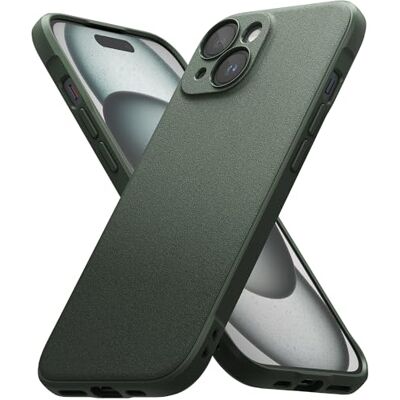 Ringke iPhone 15 Case Cover Onyx Dark Green Schokabsorberende bescherming, ultradun, flexibele achterkant, zachte bumper, antislip, krasbestendig, anti-vergeling Ringke iPhone 15 Case Cover Onyx Dark Green Schokabsorberende bescherming, ultradun, flexibele achterkant, zachte bumper, antislip, krasbestendig, anti-vergeling