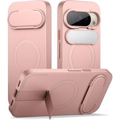 SURITCH Magnetisch hoesje compatibel met de Google Pixel 10 Pro XL met camerabescherming en verstelbare metalen standaard, schokbestendig, dunne beschermhoes voor Pixel 10 Pro XL (2025), roze SURITCH Magnetisch hoesje compatibel met de Google Pixel 10 Pro XL met camerabescherming en verstelbare metalen standaard, schokbestendig, dunne beschermhoes voor Pixel 10 Pro XL (2025), roze