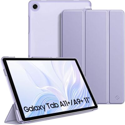 FINTIE Beschermhoes voor Samsung Galaxy Tab A11 Plus (A11+)/Tab A9 Plus (A9 Transparante matte beschermhoes, harde hoes, dunne en lichte hoes, lila FINTIE Beschermhoes voor Samsung Galaxy Tab A11 Plus (A11+)/Tab A9 Plus (A9 Transparante matte beschermhoes, harde hoes, dunne en lichte hoes, lila