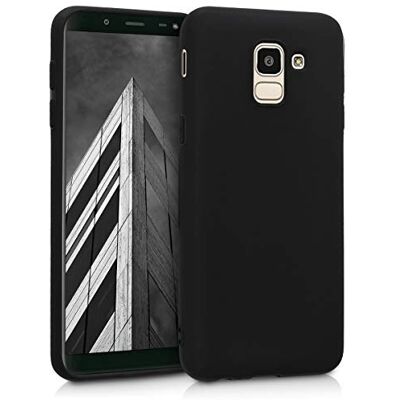 kwmobile Beschermhoes compatibel met Samsung Galaxy J6, zachte siliconen beschermhoes, mat zwart kwmobile Beschermhoes compatibel met Samsung Galaxy J6, zachte siliconen beschermhoes, mat zwart