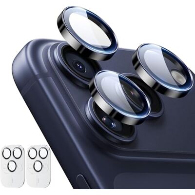 ESR Armorite Series 2 stuks individuele beschermfolie voor iPhone 15 Pro Max/15 Pro, ultradun, krasbestendig gehard glas, met aluminium rand, zwart ESR Armorite Series 2 stuks individuele beschermfolie voor iPhone 15 Pro Max/15 Pro, ultradun, krasbestendig gehard glas, met aluminium rand, zwart