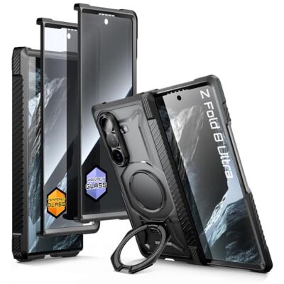 SUPCASE Beschermhoes voor Samsung Galaxy Z Fold 8 Ultra met HD & anti-spion, met magnetische houder, compatibel met MagSafe, scharnierbescherming, militaire kwaliteit (UB Grip), zwart SUPCASE Beschermhoes voor Samsung Galaxy Z Fold 8 Ultra met HD & anti-spion, met magnetische houder, compatibel met MagSafe, scharnierbescherming, militaire kwaliteit (UB Grip), zwart