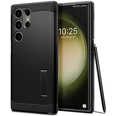 Spigen Tough Armor beschermhoes compatibel met Samsung Galaxy S23 Ultra 5G zwart Spigen Tough Armor beschermhoes compatibel met Samsung Galaxy S23 Ultra 5G zwart