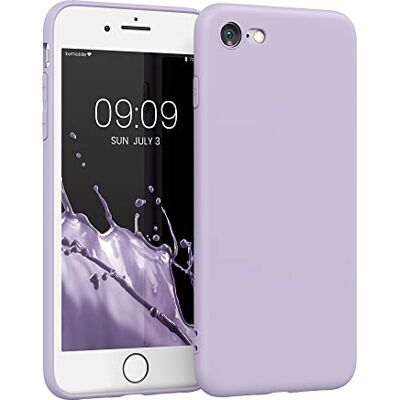 kwmobile Beschermhoesje compatibel met Apple iPhone SE (2022) / SE (2020) / 8/7 – zachte siliconen beschermhoes – lavendel kwmobile Beschermhoesje compatibel met Apple iPhone SE (2022) / SE (2020) / 8/7 – zachte siliconen beschermhoes – lavendel