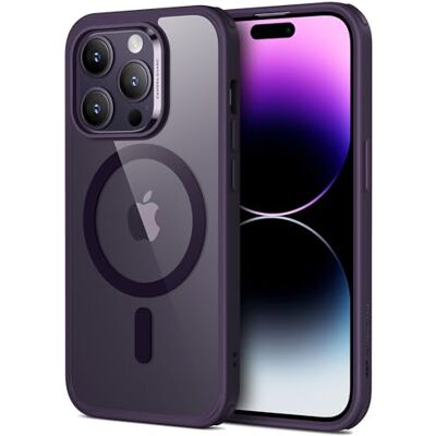 ESR iPhone 14 Pro Max beschermhoes, magnetische hoes, compatibel met MagSafe, stootvast, militaire kwaliteit, klassieke hybride beschermhoes voor iPhone 14 Pro Max 6,7 inch, paars ESR iPhone 14 Pro Max beschermhoes, magnetische hoes, compatibel met MagSafe, stootvast, militaire kwaliteit, klassieke hybride beschermhoes voor iPhone 14 Pro Max 6,7 inch, paars