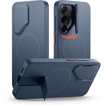 SURITCH Magnetisch hoesje compatibel met Samsung Galaxy S25 Plus, met camerahoesje en verstelbare metalen standaard, schokbestendig, dunne beschermhoes voor Galaxy S25 Plus 5G (2025), blauw SURITCH Magnetisch hoesje compatibel met Samsung Galaxy S25 Plus, met camerahoesje en verstelbare metalen standaard, schokbestendig, dunne beschermhoes voor Galaxy S25 Plus 5G (2025), blauw