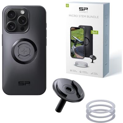SP CONNECT Micro Stem Bundle SPC+ Mobiele telefoonhouder voor iPhone 15 Pro voor fietsstuur Smartphonehouder voor fiets Mobiele telefoonhouder SP CONNECT Micro Stem Bundle SPC+ Mobiele telefoonhouder voor iPhone 15 Pro voor fietsstuur Smartphonehouder voor fiets Mobiele telefoonhouder