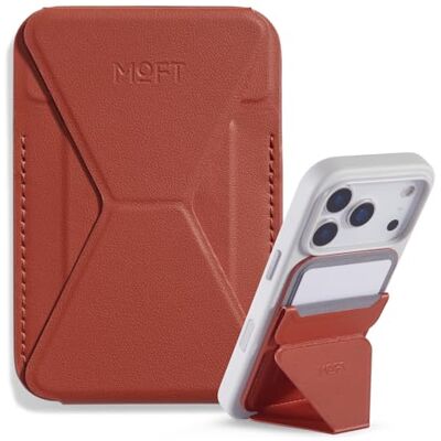 MOFT MagSafe Portemonnee voor iPhone 17/16/15/14/13, compatibel met MagSafe, magnetische houder van Movas van veganistisch leer voor telefoon met 3 kijkhoeken, 2 kaarthouders (kleirood) MOFT MagSafe Portemonnee voor iPhone 17/16/15/14/13, compatibel met MagSafe, magnetische houder van Movas van veganistisch leer voor telefoon met 3 kijkhoeken, 2 kaarthouders (kleirood)