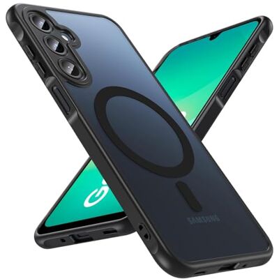 Verco Hoesje voor Samsung Galaxy A27 5G, magnetisch, mat, schokbestendig, compatibel met draadloos opladen QI, dun, zwart Verco Hoesje voor Samsung Galaxy A27 5G, magnetisch, mat, schokbestendig, compatibel met draadloos opladen QI, dun, zwart