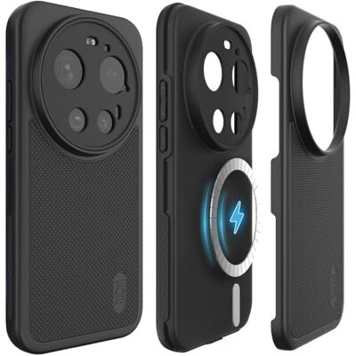 TUDIA MergeGrip Beschermhoes compatibel met Xiaomi 17 Ultra 5G (2026), MagSafe-compatibel, dubbellaags, schokbestendig en valbestendig in militaire kwaliteit (mat zwart) TUDIA MergeGrip Beschermhoes compatibel met Xiaomi 17 Ultra 5G (2026), MagSafe-compatibel, dubbellaags, schokbestendig en valbestendig in militaire kwaliteit (mat zwart)