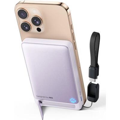 INIU Powerbank voor Magsafe, 10.000 mAh, 45 W, Qi2-gecertificeerd, ultrasnelle powerbank, met USB-C-kabel en standaard, alleen voor iPhone 16, 15, 14, 13, 12 INIU Powerbank voor Magsafe, 10.000 mAh, 45 W, Qi2-gecertificeerd, ultrasnelle powerbank, met USB-C-kabel en standaard, alleen voor iPhone 16, 15, 14, 13, 12